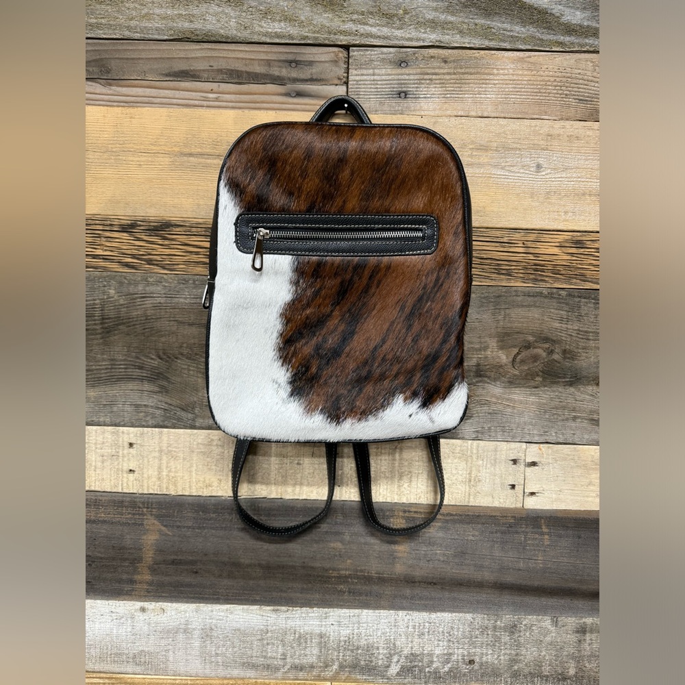 Cowhide backpack purse